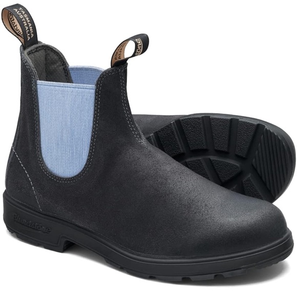 Blundstone Suede Chelsea Boot unisex USW-8, USM-6, AUS-5 steel grey/ pale denim. - Picture 8 of 14